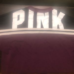 PINK maroon sweatshirt size L